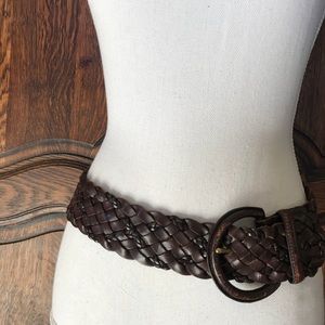 Banana Republic Brown  Leather Weave Belt